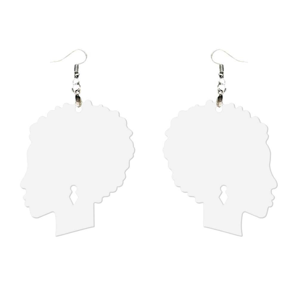 Double-Sides Printing Sublimation Blank MDF Earring Popular DIY Heat Transfer MDF Earring With 33 Different Design