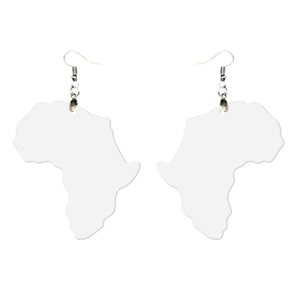Double-Sides Printing Sublimation Blank MDF Earring Popular DIY Heat Transfer MDF Earring With 33 Different Design