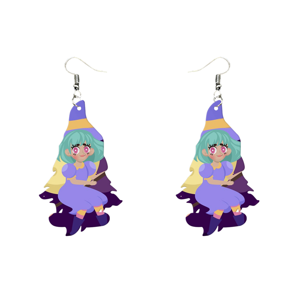 Double-Sides Printing Sublimation Blank MDF Earring Popular DIY Heat Transfer MDF Earring With 33 Different Design