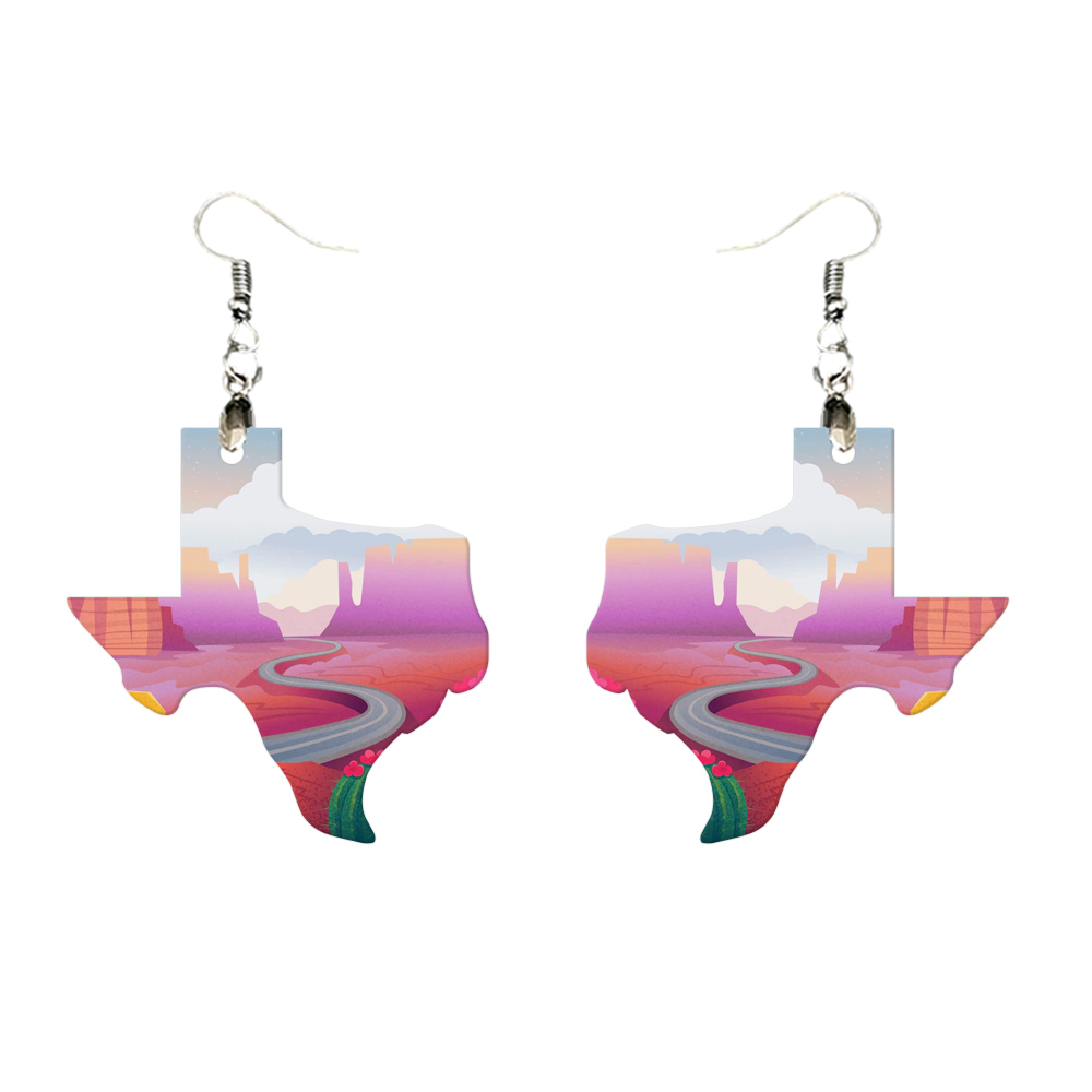 Double-Sides Printing Sublimation Blank MDF Earring Popular DIY Heat Transfer MDF Earring With 33 Different Design