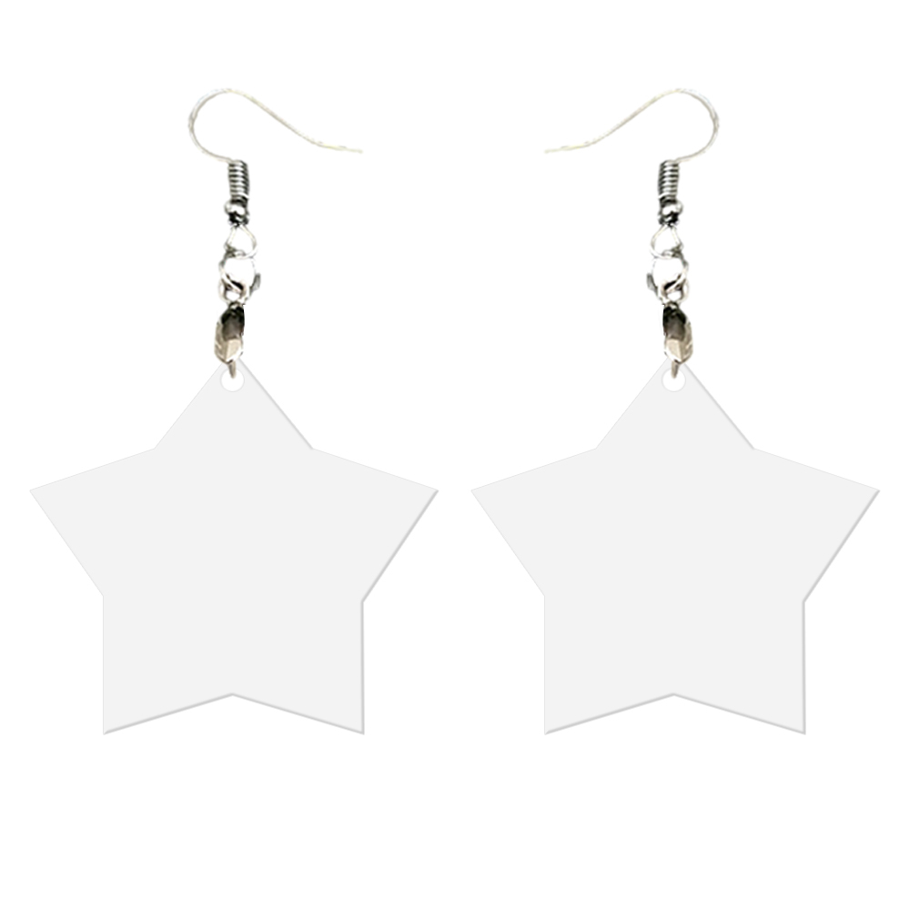 Double-Sides Printing Sublimation Blank MDF Earring Popular DIY Heat Transfer MDF Earring With 33 Different Design