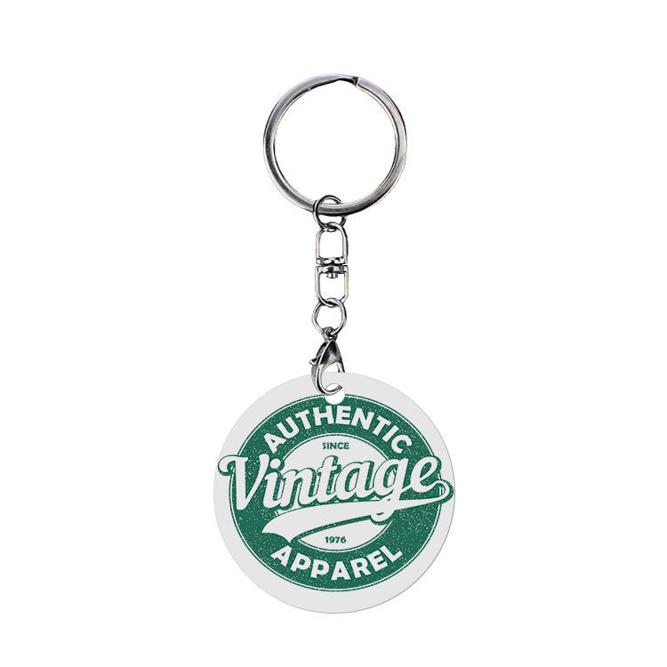 DIY Sublimation PET Flat Round Double-Sided Printing Keychain - Customizable Bag & Key Decor