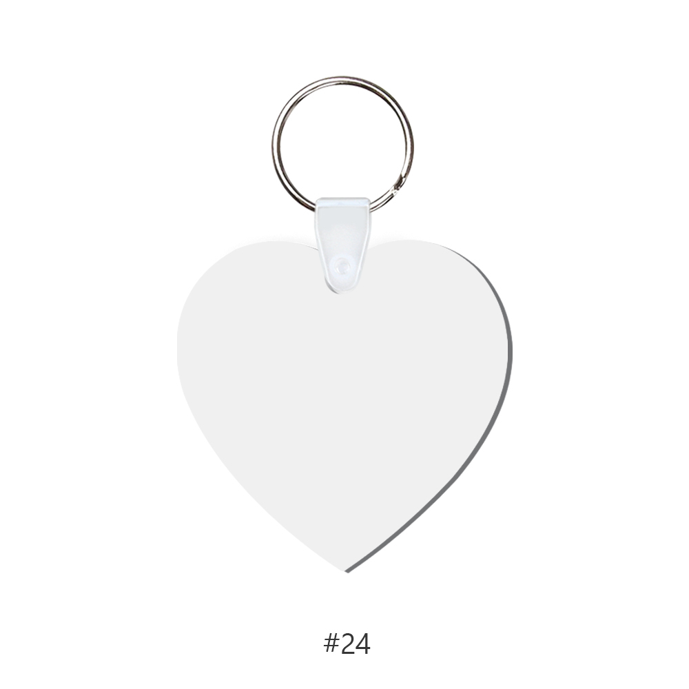 DIY Sublimation MDF Keychain - Double-Sided Heat Transfer Printing Keyring Blank with 25 Different Shapes