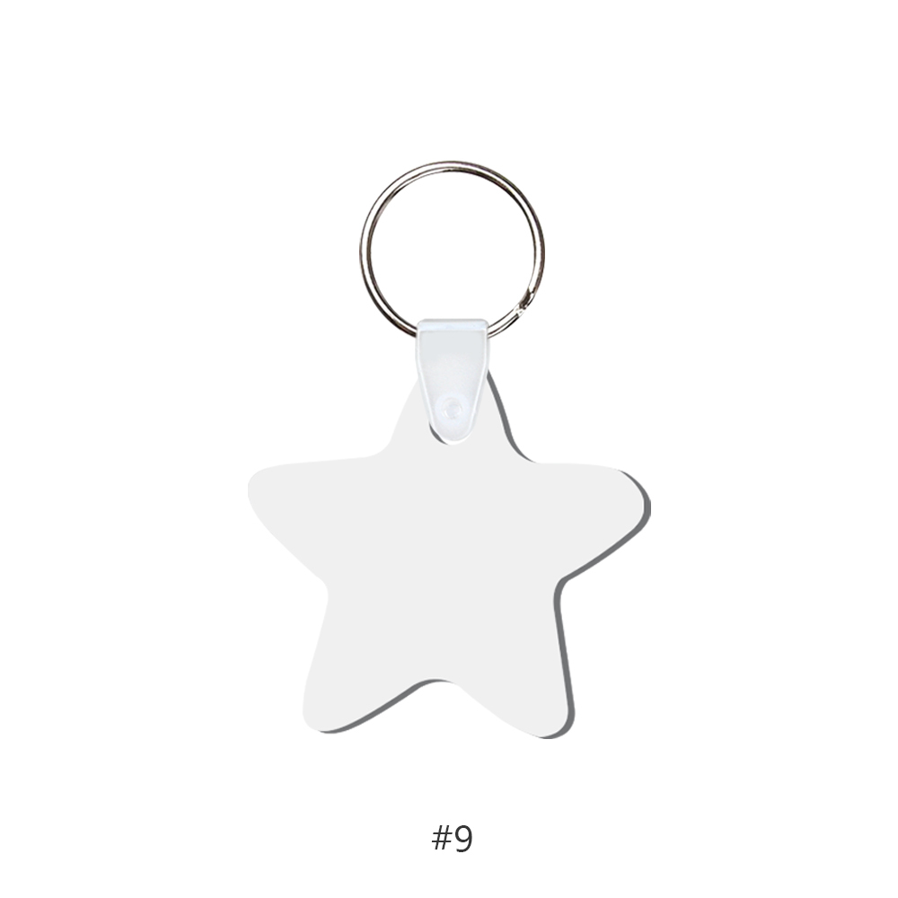 DIY Sublimation MDF Keychain - Double-Sided Heat Transfer Printing Keyring Blank with 25 Different Shapes