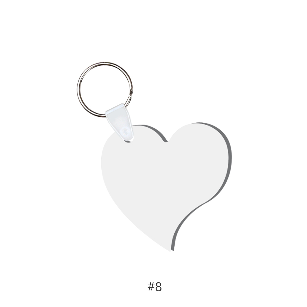 DIY Sublimation MDF Keychain - Double-Sided Heat Transfer Printing Keyring Blank with 25 Different Shapes