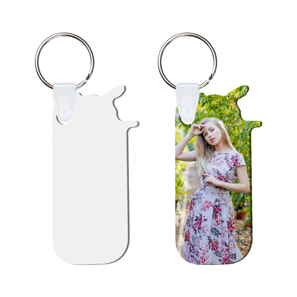 DIY Sublimation MDF Keychain - Double-Sided Heat Transfer Printing Keyring Blank with 25 Different Shapes