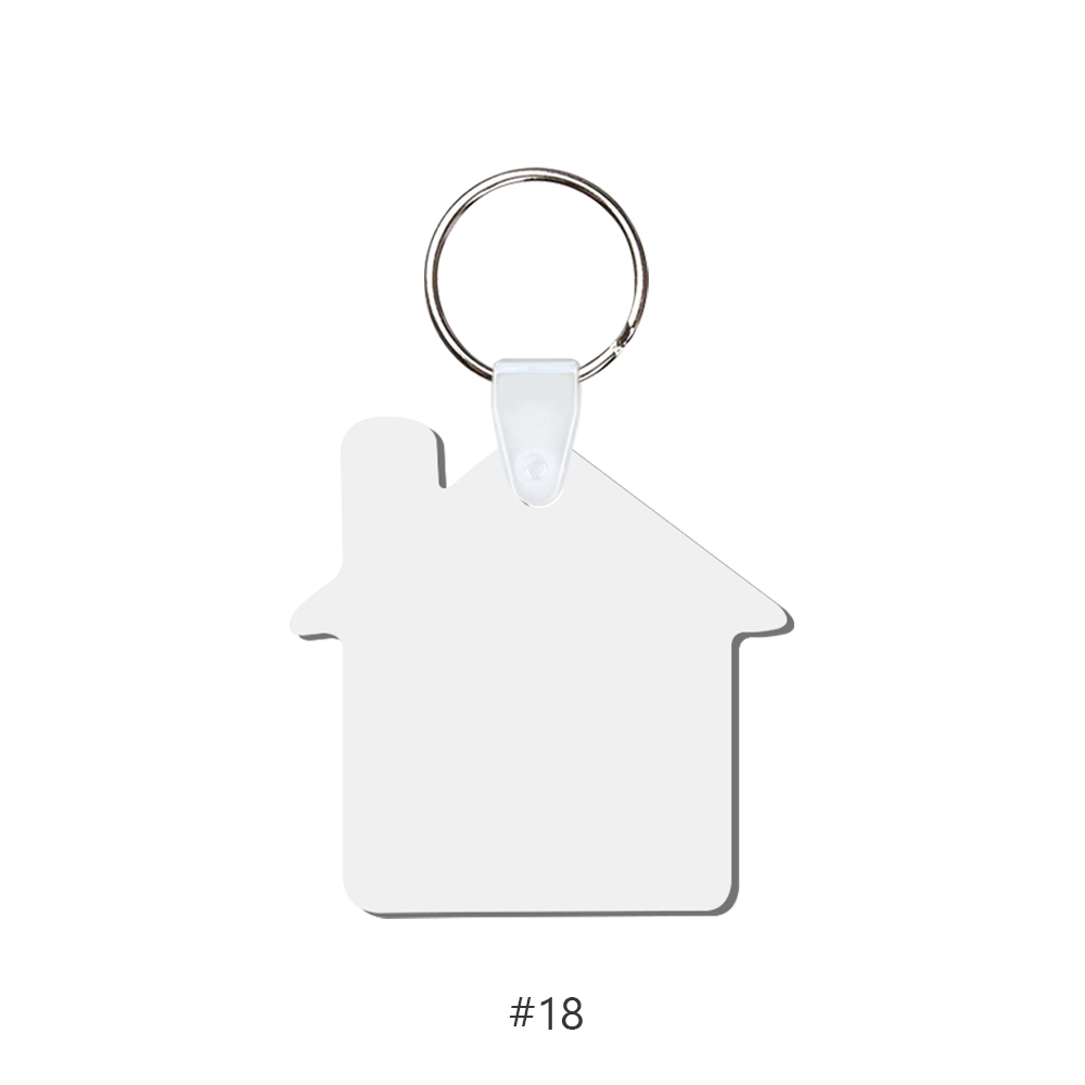 DIY Sublimation MDF Keychain - Double-Sided Heat Transfer Printing Keyring Blank with 25 Different Shapes