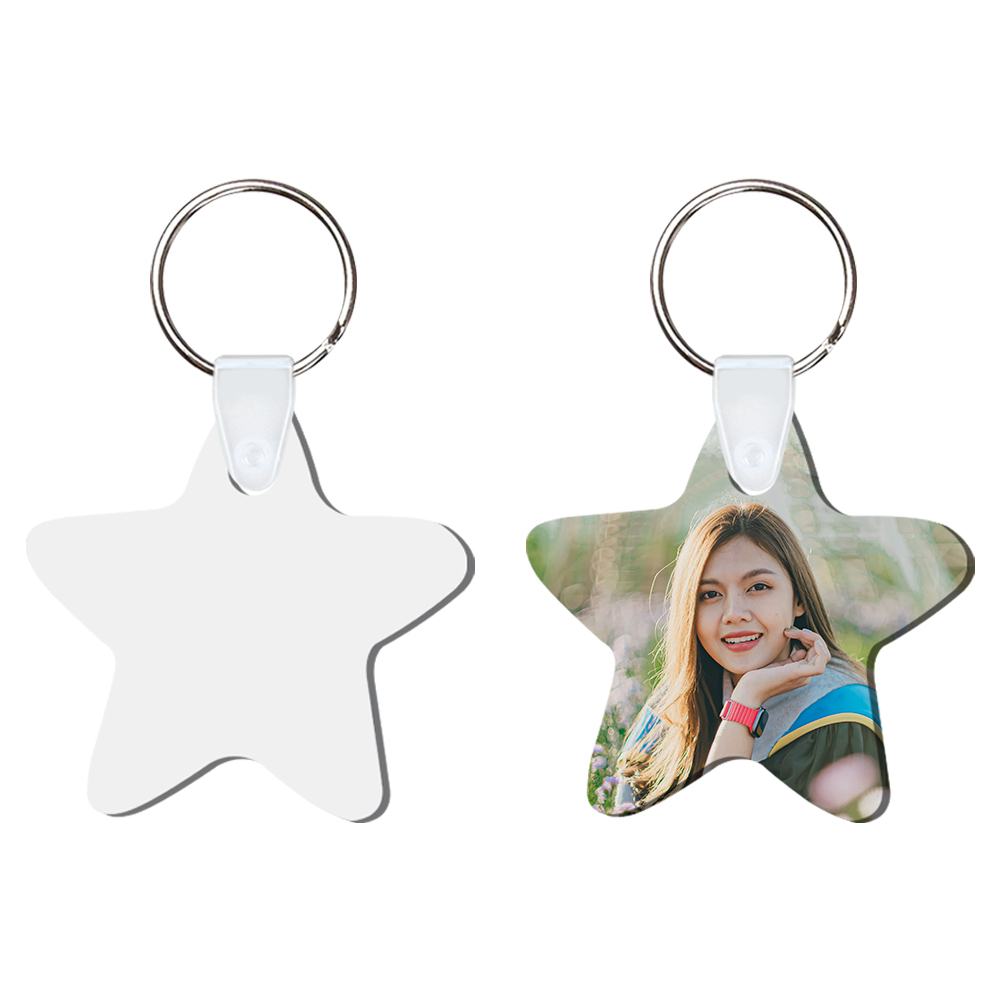 DIY Sublimation MDF Keychain - Double-Sided Heat Transfer Printing Keyring Blank with 25 Different Shapes