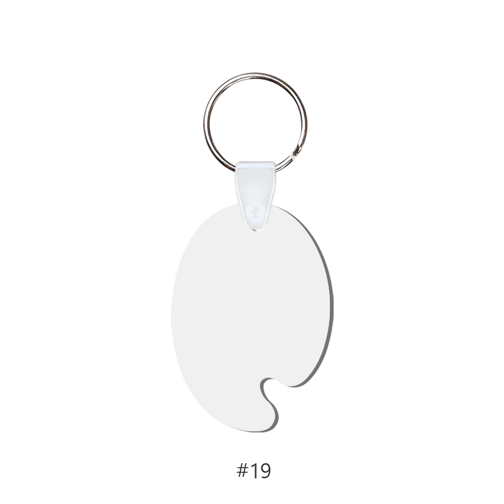 DIY Sublimation MDF Keychain - Double-Sided Heat Transfer Printing Keyring Blank with 25 Different Shapes
