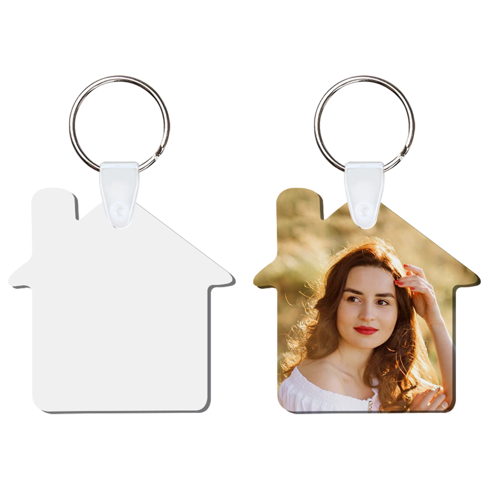 DIY Sublimation MDF Keychain - Double-Sided Heat Transfer Printing Keyring Blank with 25 Different Shapes