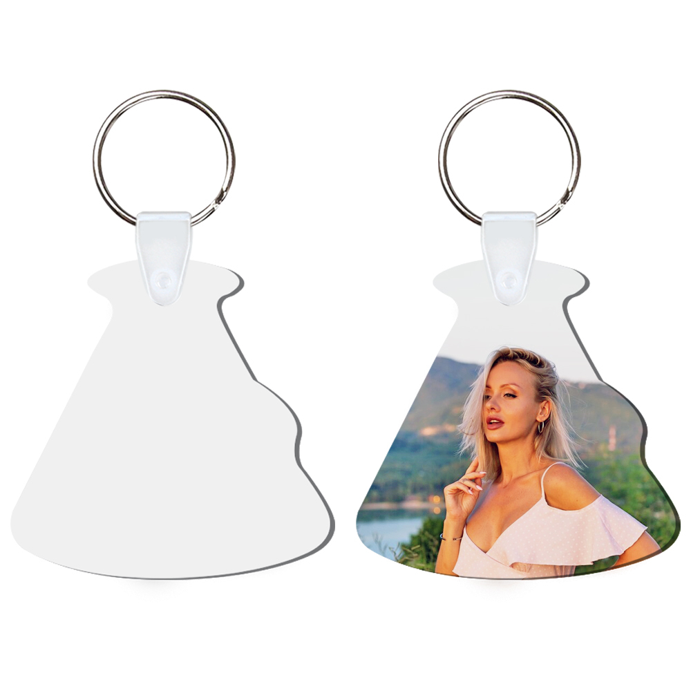 DIY Sublimation MDF Keychain - Double-Sided Heat Transfer Printing Keyring Blank with 25 Different Shapes
