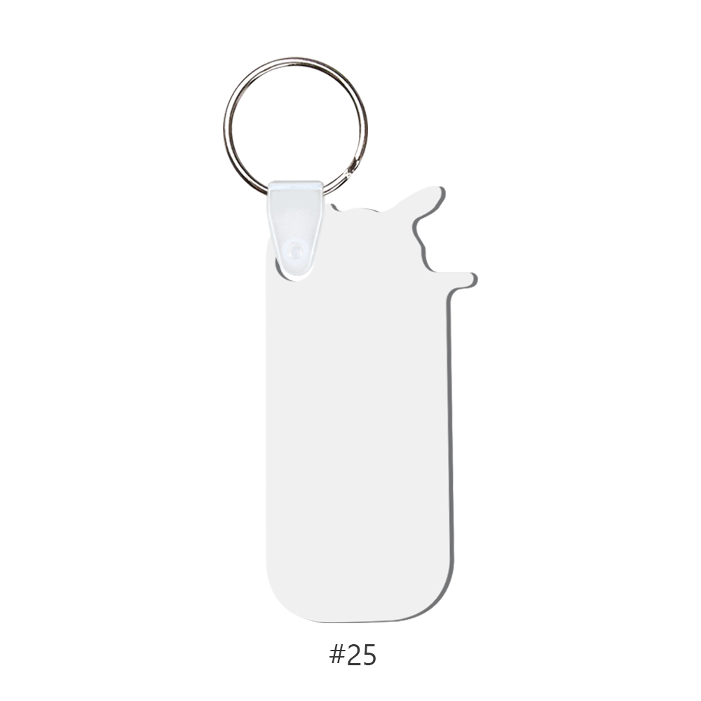 DIY Sublimation MDF Keychain - Double-Sided Heat Transfer Printing Keyring Blank with 25 Different Shapes