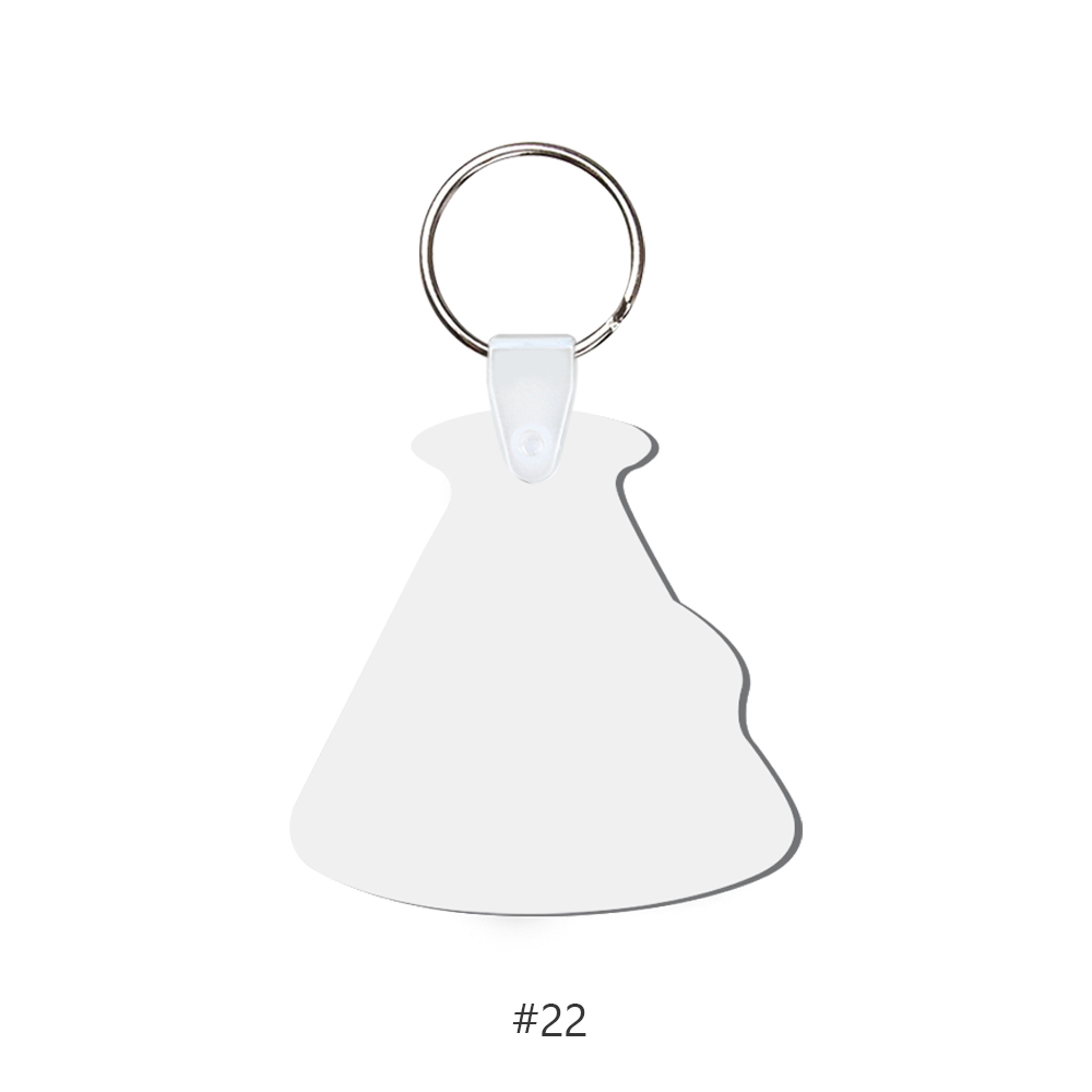 DIY Sublimation MDF Keychain - Double-Sided Heat Transfer Printing Keyring Blank with 25 Different Shapes