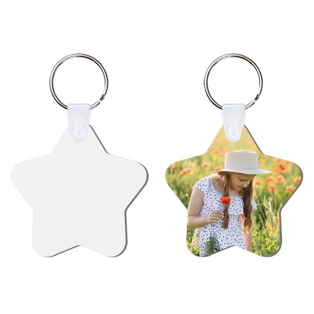 DIY Sublimation MDF Keychain - Double-Sided Heat Transfer Printing Keyring Blank with 25 Different Shapes