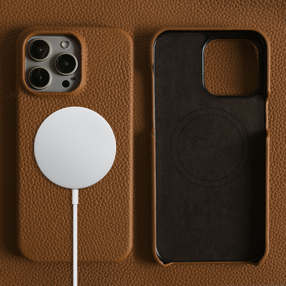 Magnetic Leather Phone Case Compatible with iPhone Series - Premium Leather with Strong Magnet for MagSafe