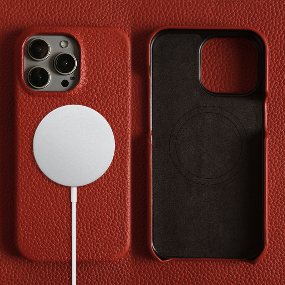 Magnetic Leather Phone Case Compatible with iPhone Series - Premium Leather with Strong Magnet for MagSafe