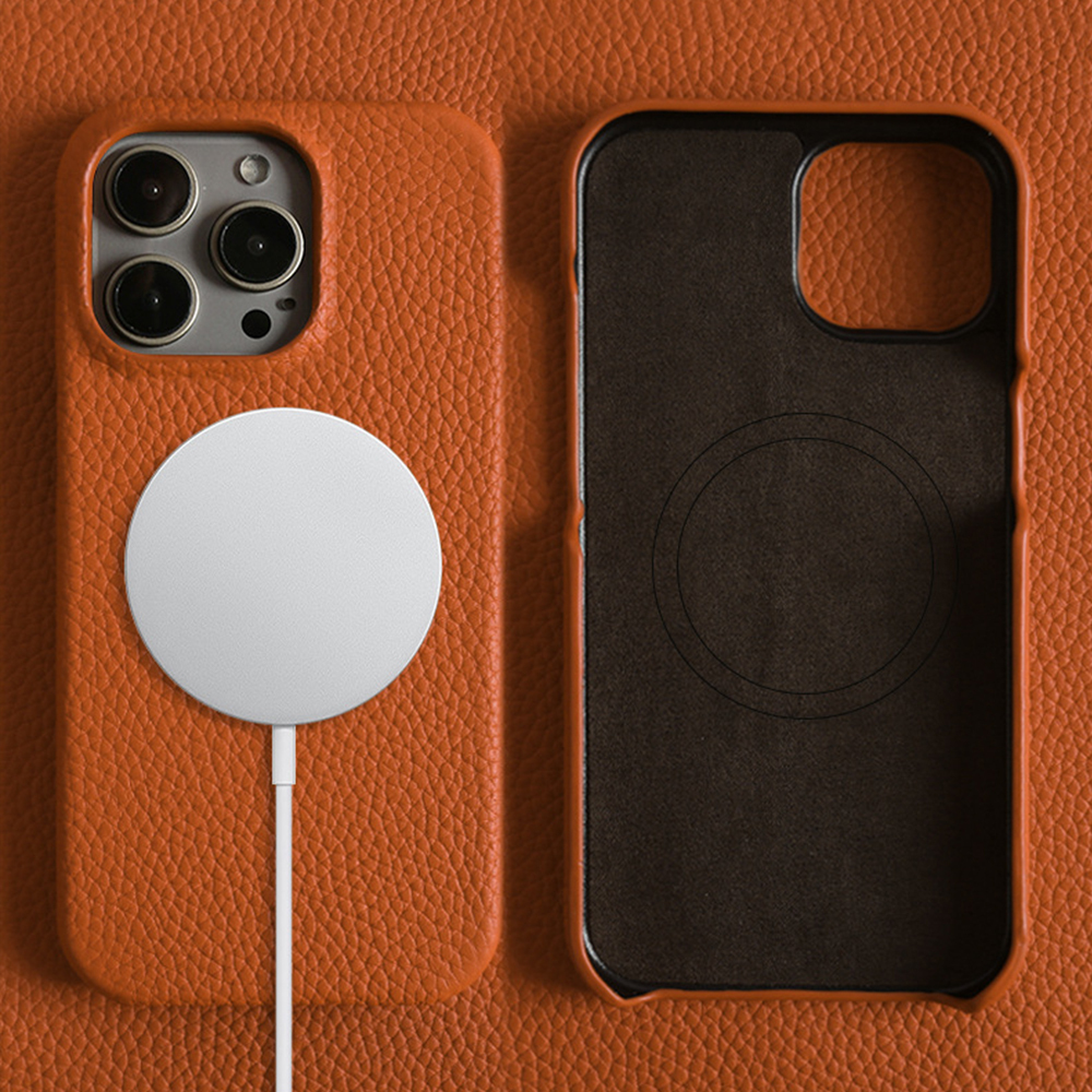 Magnetic Leather Phone Case Compatible with iPhone Series - Premium Leather with Strong Magnet for MagSafe