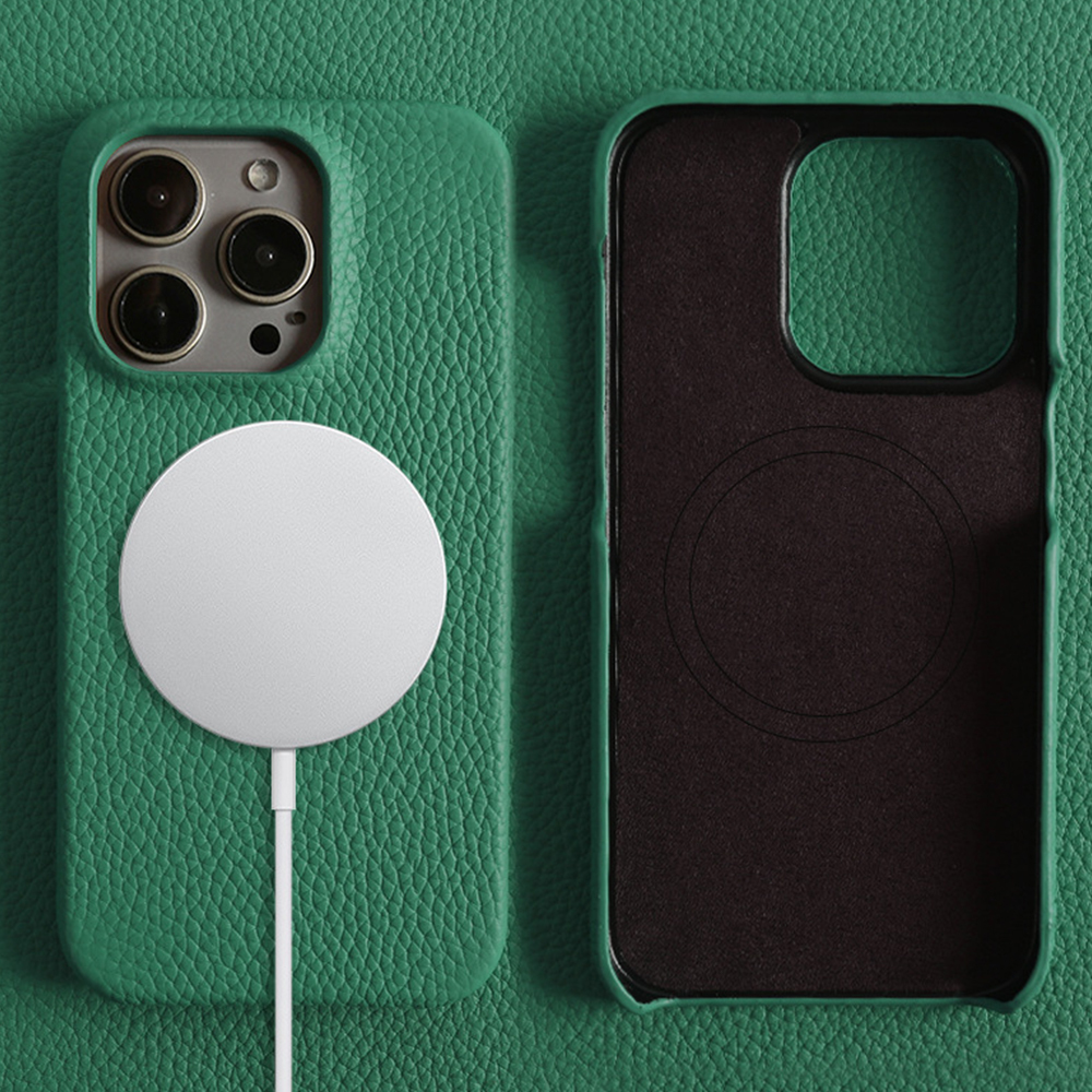 Magnetic Leather Phone Case Compatible with iPhone Series - Premium Leather with Strong Magnet for MagSafe