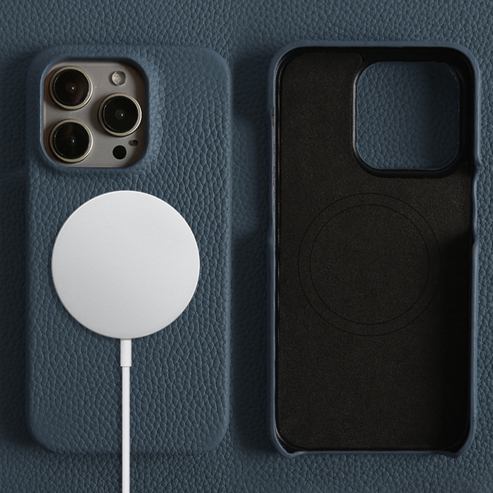 Magnetic Leather Phone Case Compatible with iPhone Series - Premium Leather with Strong Magnet for MagSafe