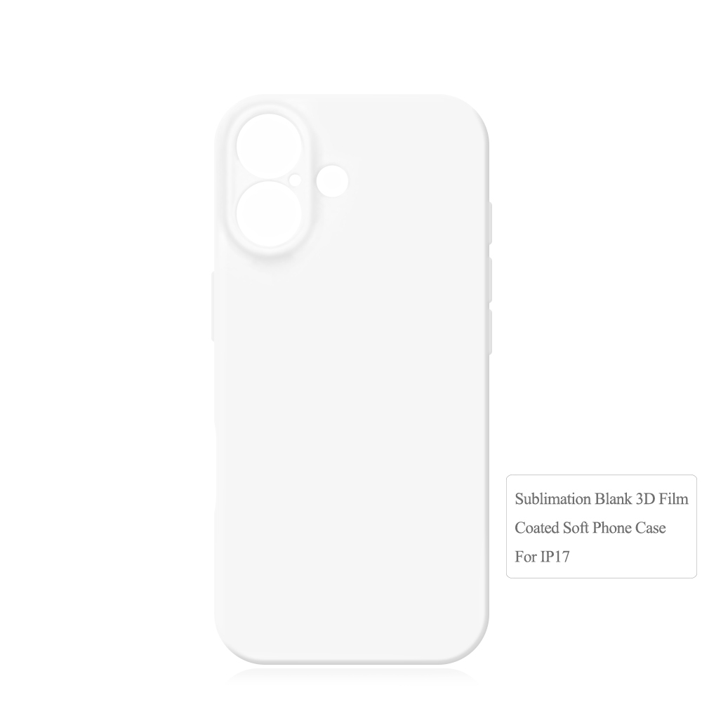 For iPhone 17 Sublimation 3D Soft Coated Phone Case - DIY Heat Transfer Phone Cover for iPhone 17 Air/IP 17 Pro/IP 17 Pro Max