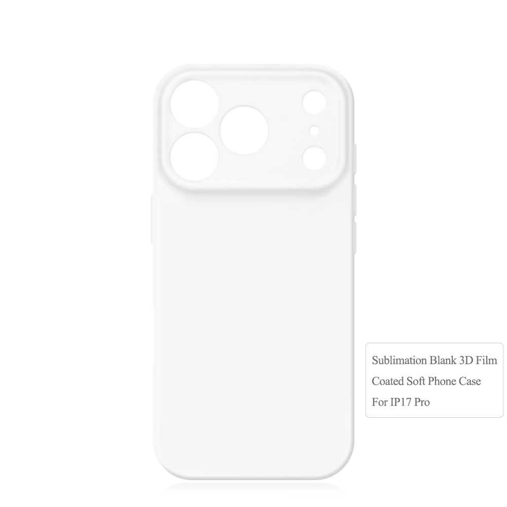 For iPhone 17 Sublimation 3D Soft Coated Phone Case - DIY Heat Transfer Phone Cover for iPhone 17 Air/IP 17 Pro/IP 17 Pro Max