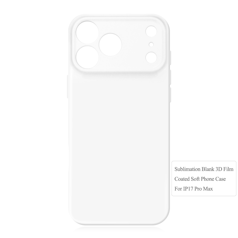 For iPhone 17 Sublimation 3D Soft Coated Phone Case - DIY Heat Transfer Phone Cover for iPhone 17 Air/IP 17 Pro/IP 17 Pro Max