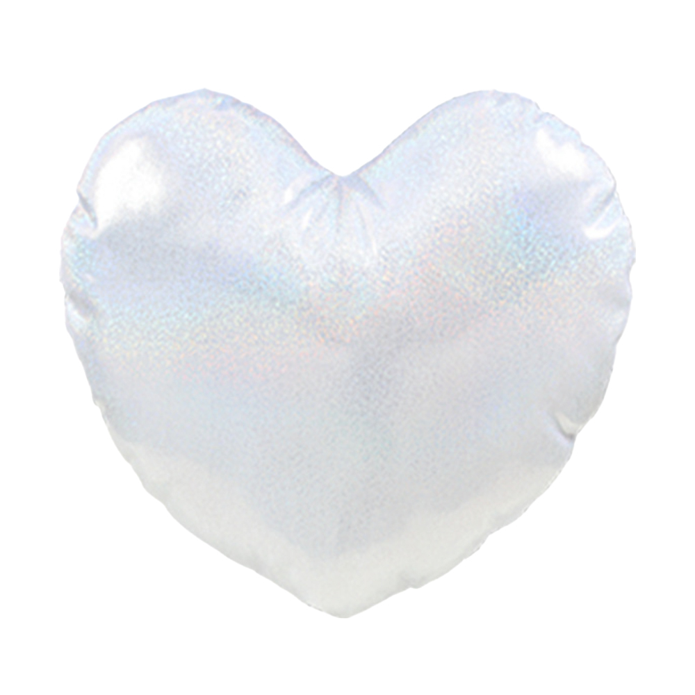 Factory Price Personalized Sublimation Polyester Pearlescent Heart-Shape Blank Pillow Case - DIY Heat Transfer Home Decor