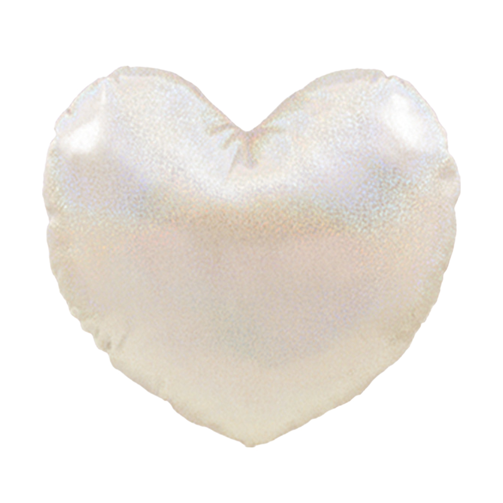 Factory Price Personalized Sublimation Polyester Pearlescent Heart-Shape Blank Pillow Case - DIY Heat Transfer Home Decor