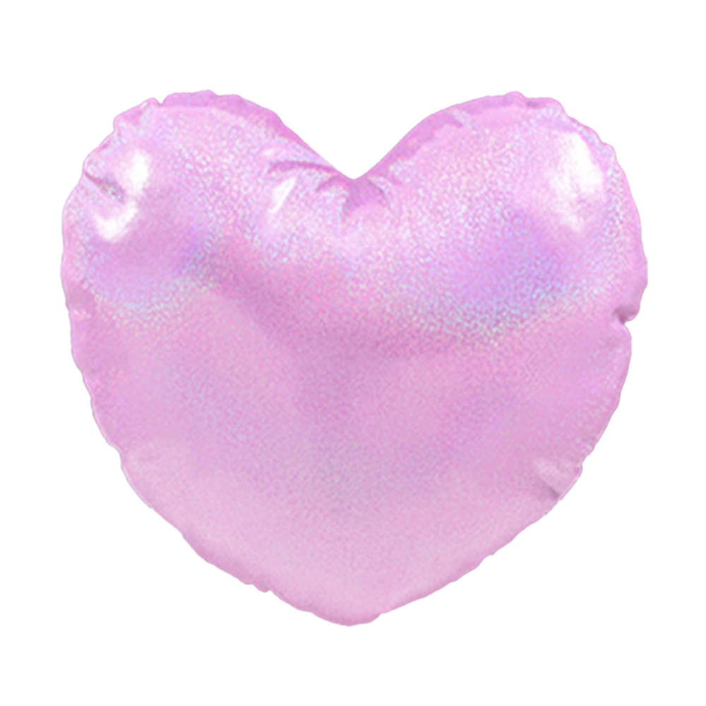 Factory Price Personalized Sublimation Polyester Pearlescent Heart-Shape Blank Pillow Case - DIY Heat Transfer Home Decor