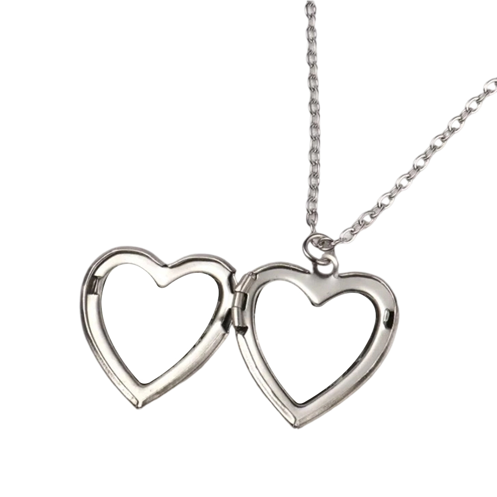 Personalized Sublimation Metal Couple Necklace - DIY Craft Heart/Round Shape with 3 Colors (Silver/Gold/Rose Gold)