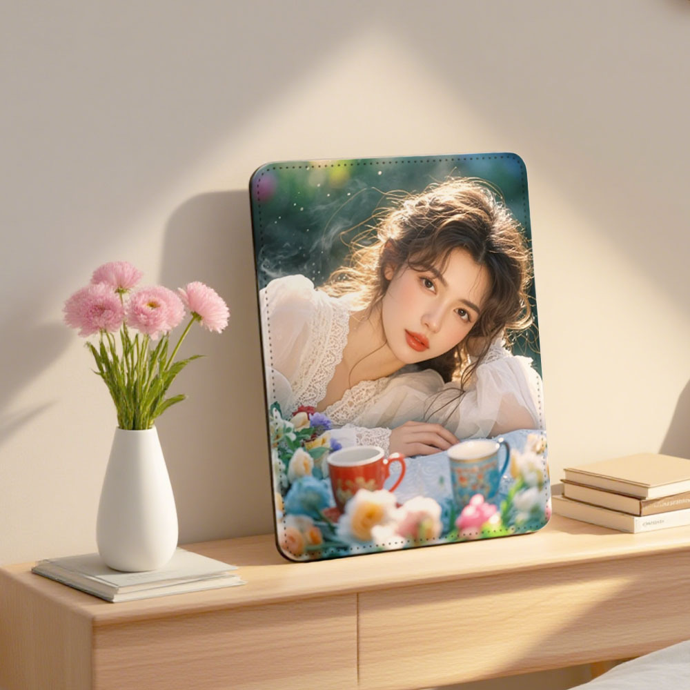 Wholesale Sublimation PU Leather Rectangle Photo Frame - DIY Craft Home Decor with Stand
