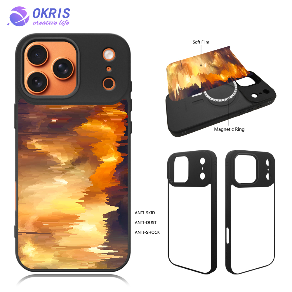 Wireless 2D TPU Magnetic Sublimation Phone Case for iPhone 17 Series - with Film Insert for IP 17 Pro/ IP 17 Air/ IP 17 Pro Max
