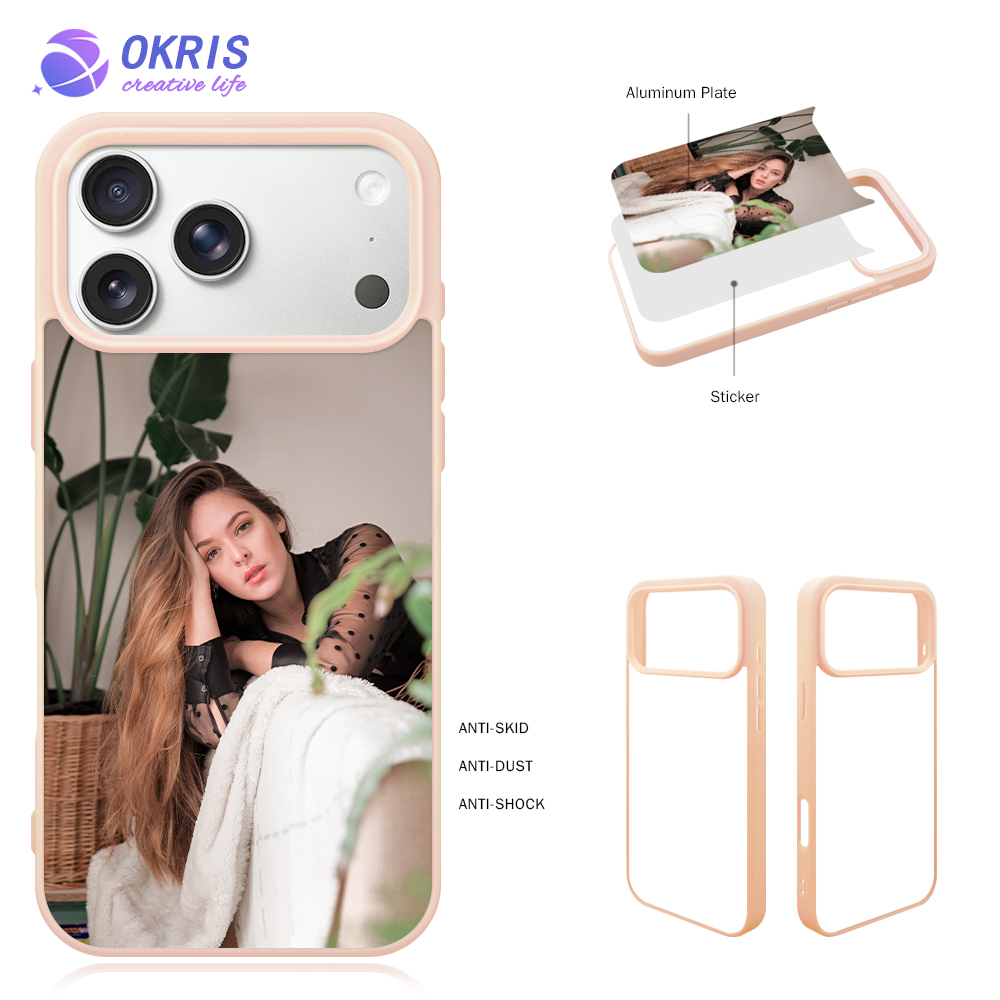 For iPhone 17 Pro TPU Blank Sublimation Phone Case - Heat Transfer Flocking Phone Cover for iPhone 17/ IP 17 Air/ IP 17 Pro Max