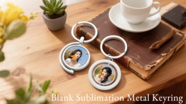 Personalized Sublimation Metal Rotating Double-Sided Printing Keychain for DIY Photo Craft