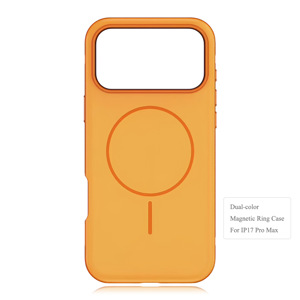 For iPhone 17 Pro Max Two-color Combination Magnetic Ring Phone Case - 7 Colors Options Phone Cover for IPhone/Samsung/Huawei