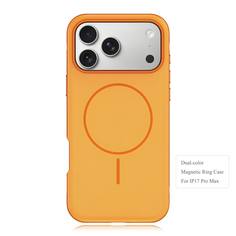 For iPhone 17 Pro Max Two-color Combination Magnetic Ring Phone Case - 7 Colors Options Phone Cover for IPhone/Samsung/Huawei