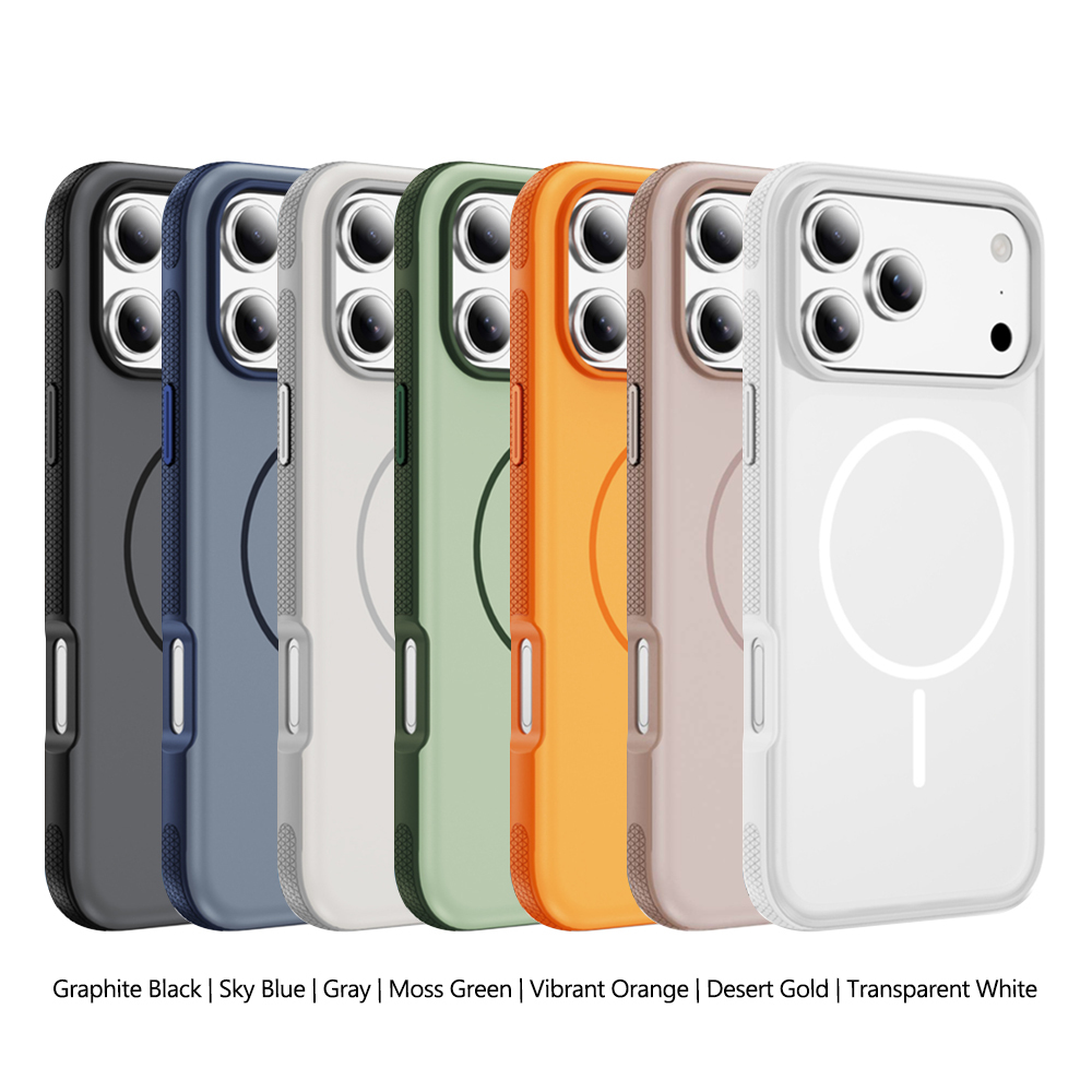 For iPhone 17 Pro Max Two-color Combination Magnetic Ring Phone Case - 7 Colors Options Phone Cover for IPhone/Samsung/Huawei