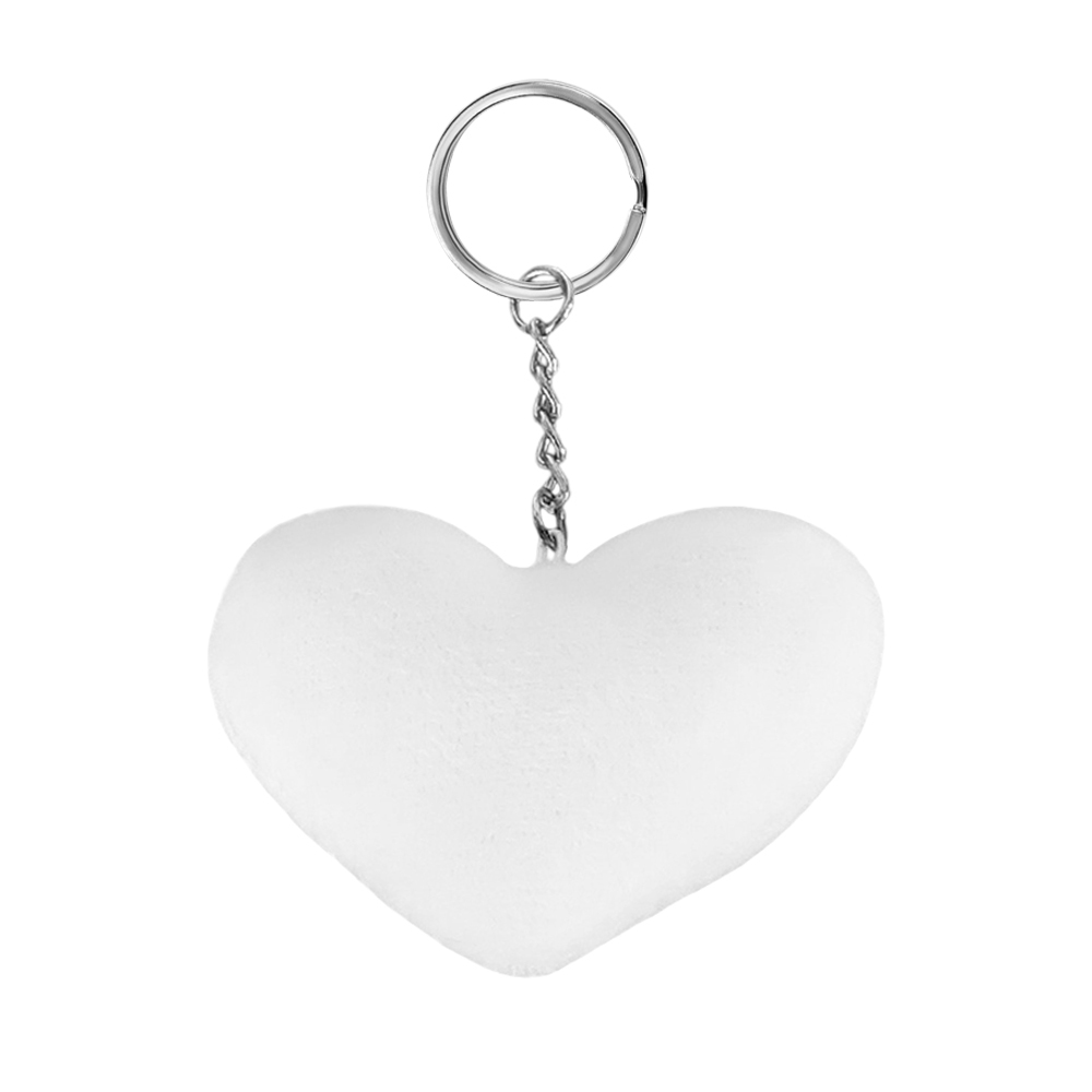 Blank Sublimation Baby Velvet Keychain - Heat Transfer Double-Sided Printing Plush Keyring with Oval/Heart/Square Shape