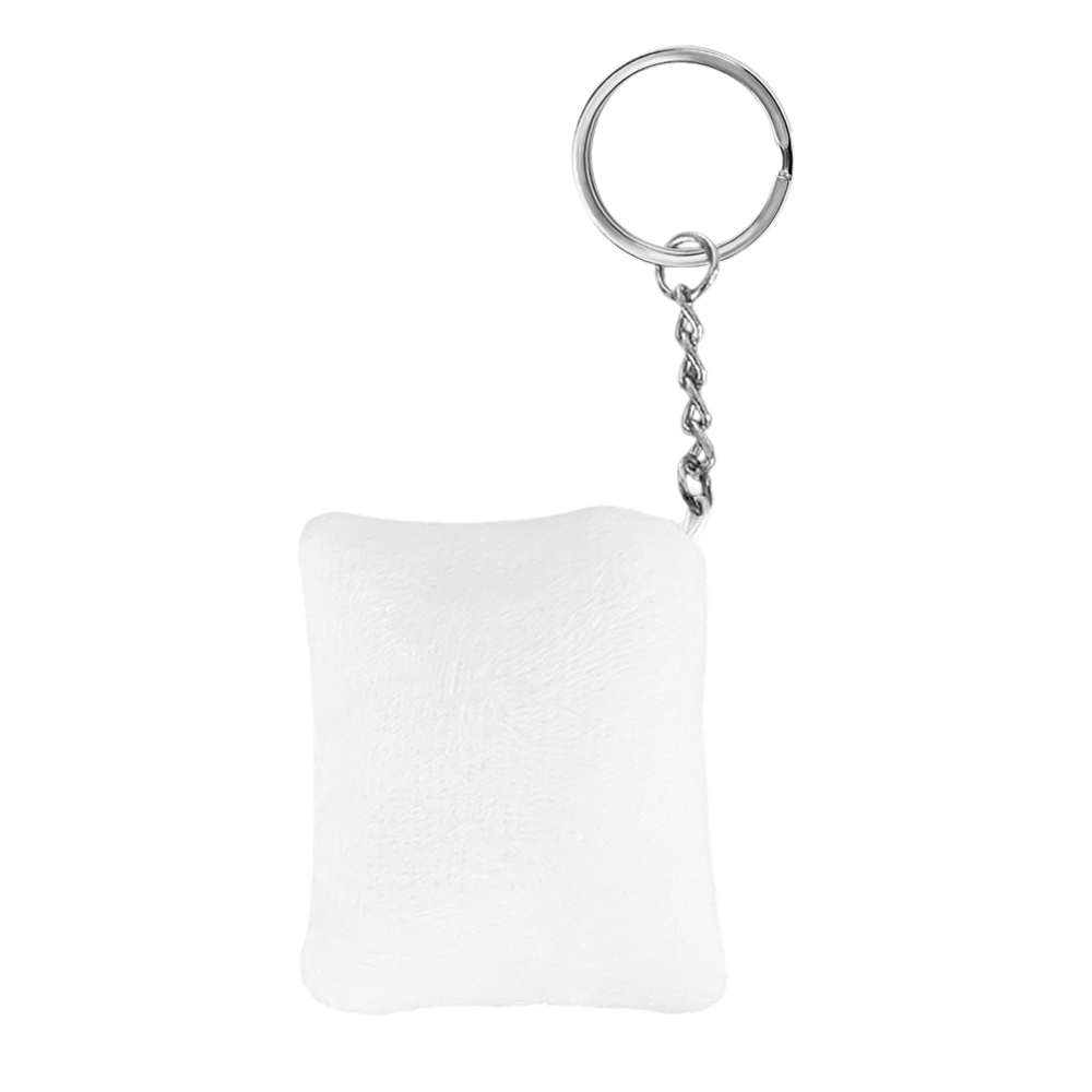 Blank Sublimation Baby Velvet Keychain - Heat Transfer Double-Sided Printing Plush Keyring with Oval/Heart/Square Shape