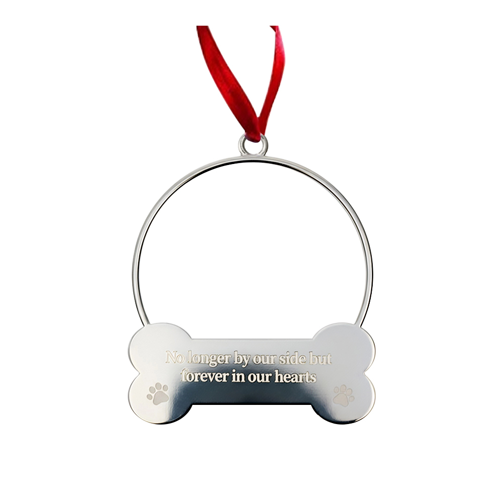 Personalized Sublimation Christmas Ornament Blank - Silver & Black Custom Heat Transfer Metal Ornament Xmas DIY Decor Craft