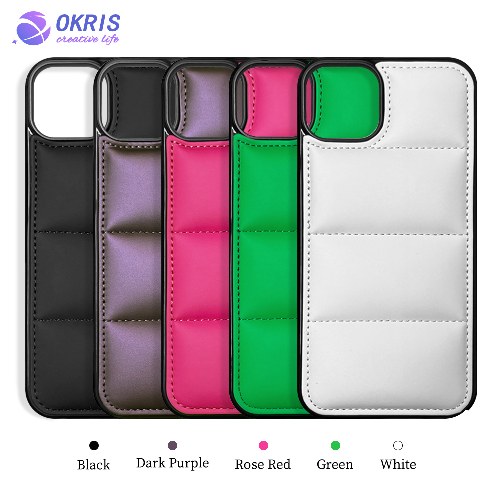 Down Jacket Phone Case for iPhone 17 Pro - Grip Side & 5 Colors Options Phone Cover for iPhone 17/ IP 17 Air for Girls & Women