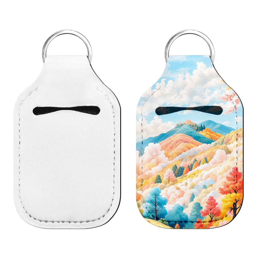 DIY Sublimation Blanks Keychain - Personalized Heat Transfer Neoprene Coin Bag Keyring Lipstick Wristlet Keychain