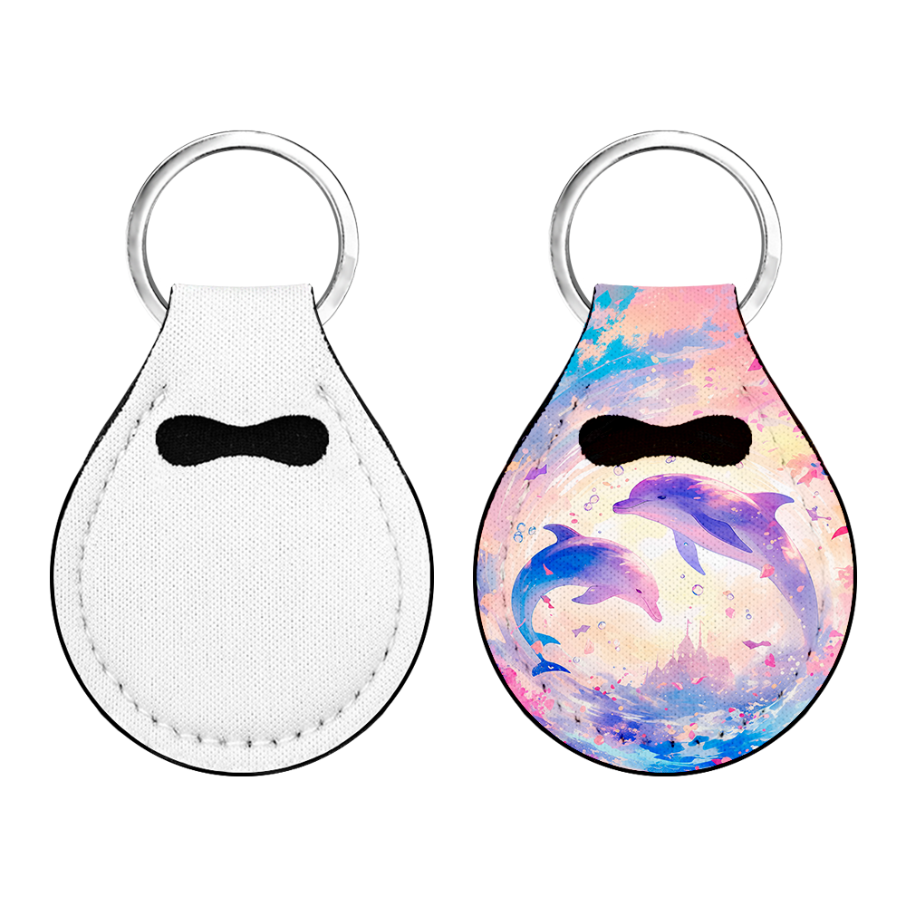 DIY Sublimation Blanks Keychain - Personalized Heat Transfer Neoprene Coin Bag Keyring Lipstick Wristlet Keychain