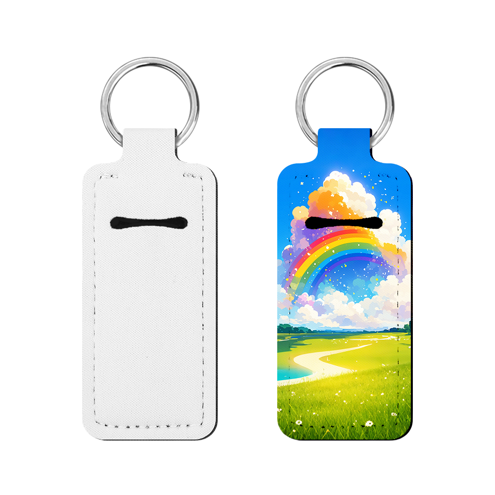 DIY Sublimation Blanks Keychain - Personalized Heat Transfer Neoprene Coin Bag Keyring Lipstick Wristlet Keychain