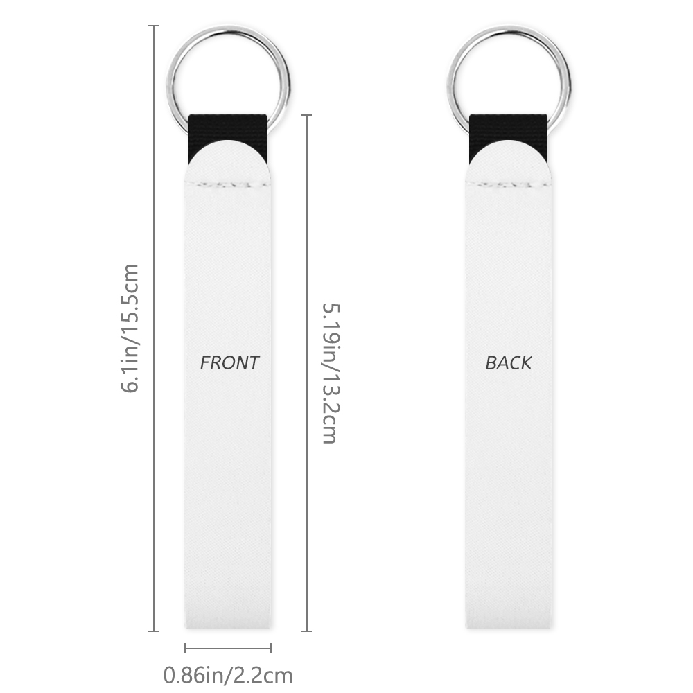 DIY Sublimation Blanks Keychain - Personalized Heat Transfer Neoprene Coin Bag Keyring Lipstick Wristlet Keychain