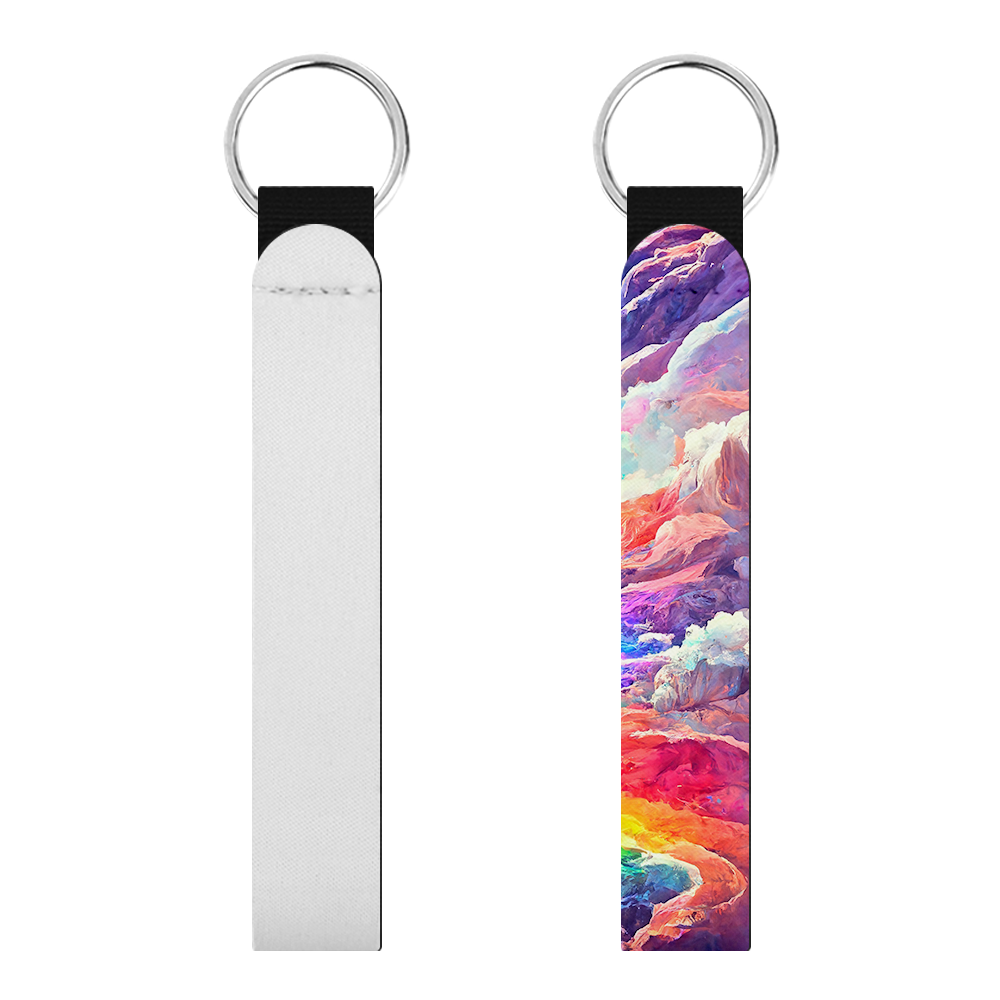 DIY Sublimation Blanks Keychain - Personalized Heat Transfer Neoprene Coin Bag Keyring Lipstick Wristlet Keychain