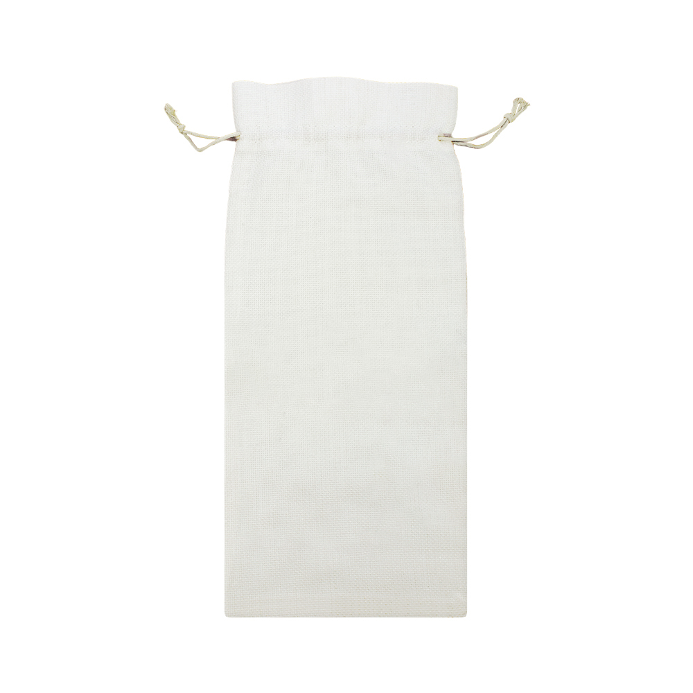 Wholesale Drawstring Linen Sublimation Wine Bags - DIY & Reusable Heat Transfer Wine Carriers Wine Pouch for Wedding Party