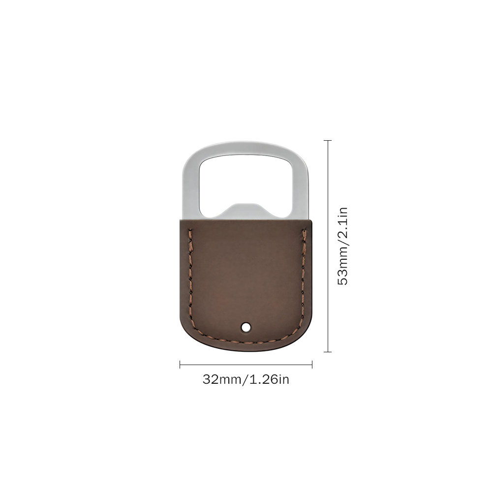 DIY Custom Metal Laser Engraving Bottle Opener with Leather - Double-Sided Printable Beer Opener for Home Bar Party Supplies