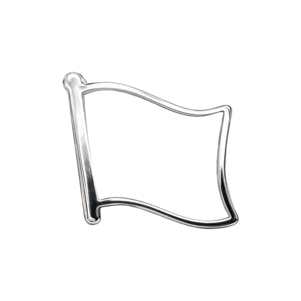 Wholesale Custom Flag Shape Sublimation Blank Metal Pin Heat Transfer Badge with Butterfly Clutch for DIY Crafts and Accessories