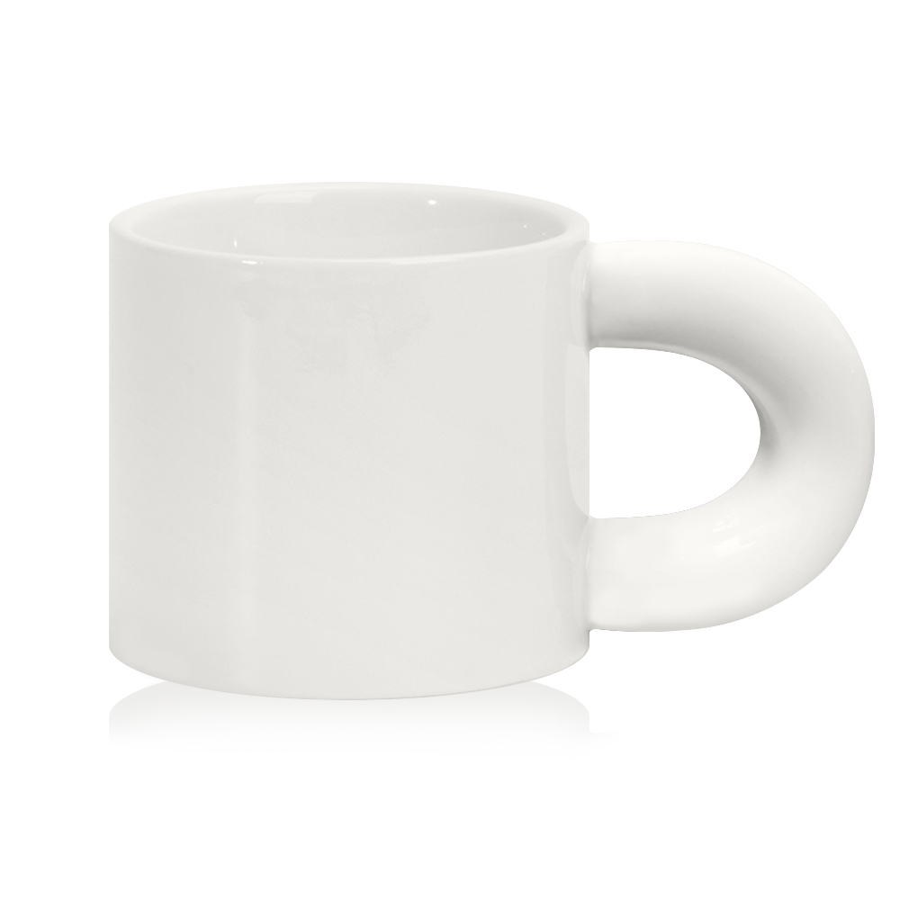 Wholesale 400ML Personalized Sublimation Blank Ceramic Mug Thick-Handle Custom Coffee Cup with 7 Color Options for Home Office